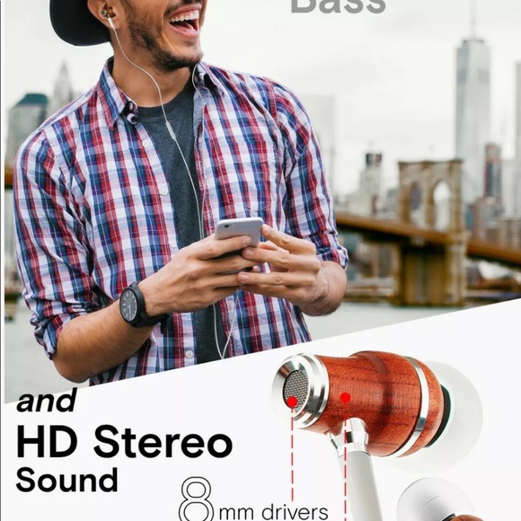 NWT Symphonized NRG X Premium Real Wood Earbuds,Noise Isolating Wired Headphones - Picture 3 of 3